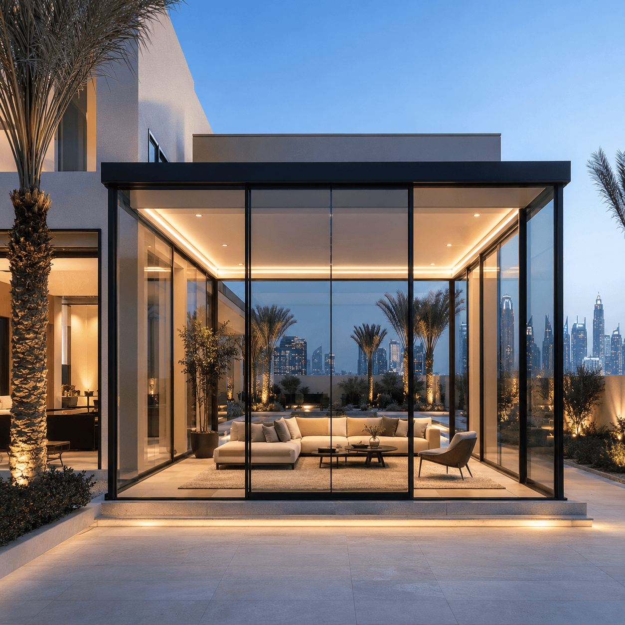 Luxury aluminium and glass fabrication